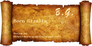 Born Gizella névjegykártya