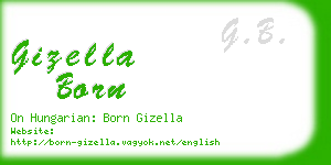 gizella born business card